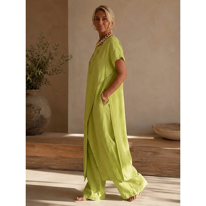 Camilla | Relaxed Wrap-Front Two-Piece Set
