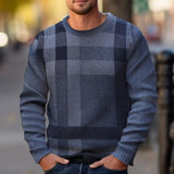 Nathaniel | Checked Crew Neck Jumper