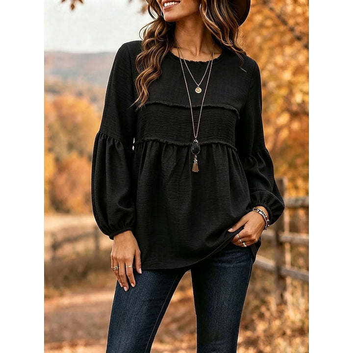 Elise | Flowing Peplum Blouse