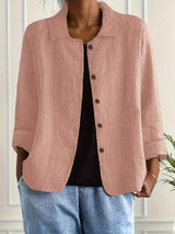 Gabrielle | Relaxed Button-Front Shirt Jacket