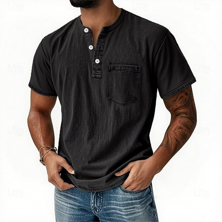 Rhys | Vintage Short-Sleeve Henley Shirt