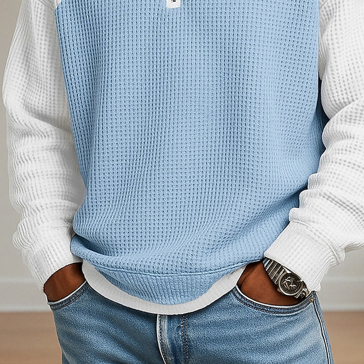 Preston | Textured Quarter-Zip Polo Shirt