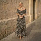 Susanna | Off-Shoulder Botanical Maxi Dress