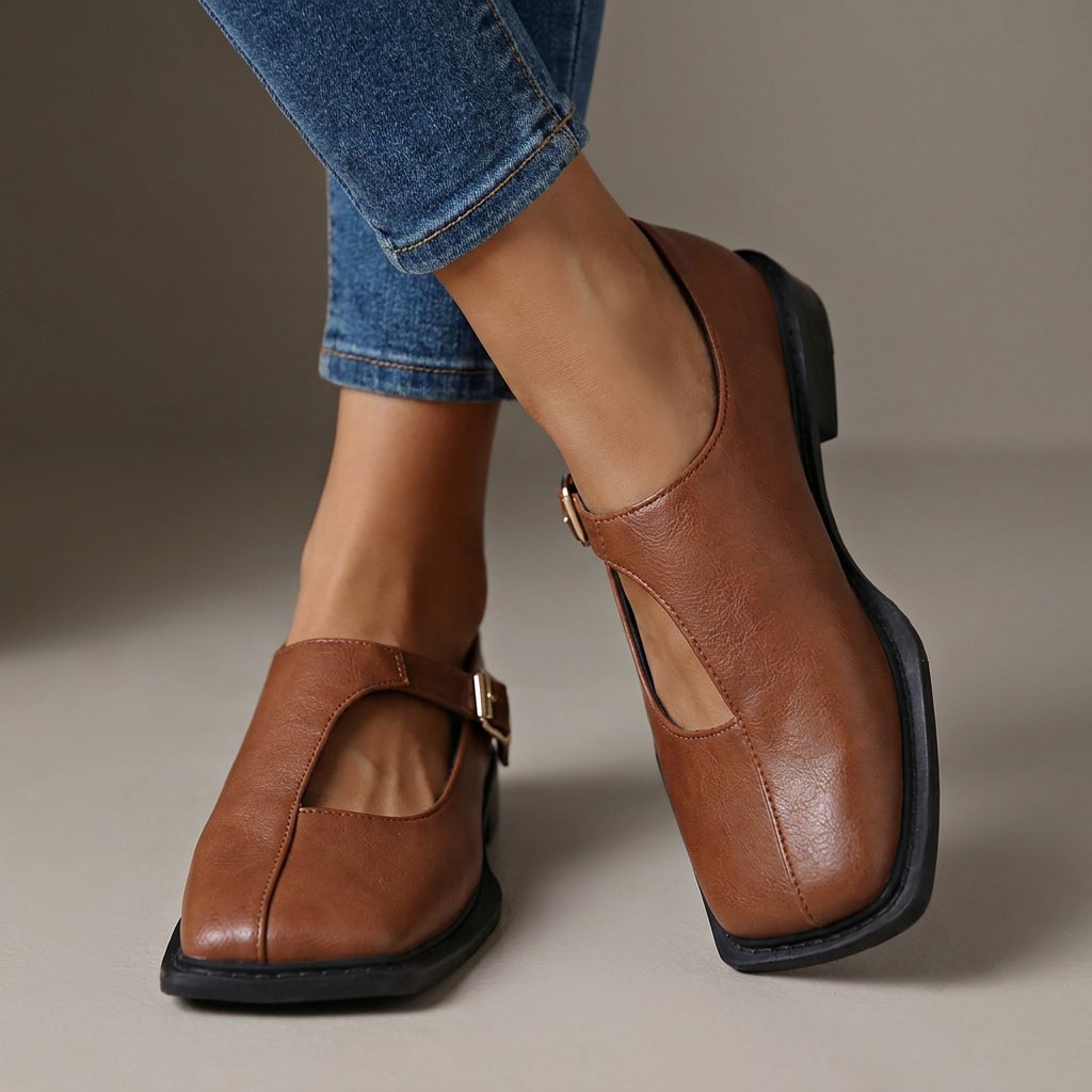 Elspeth | Timeless T-Strap Flats