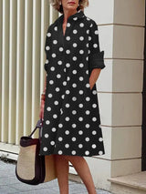 Prudence | Timeless Spotted Shirt Dress