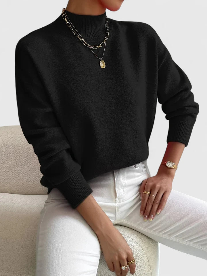 Louisa | Refined Mock-Neck Jumper