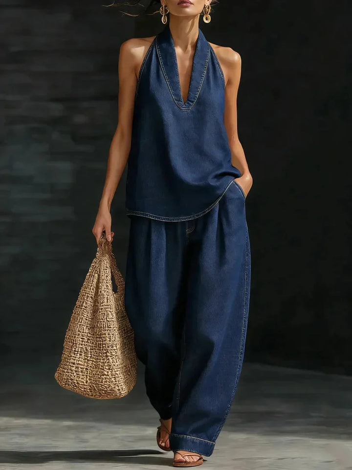 Lucinda | Relaxed Halter Two-Piece Set