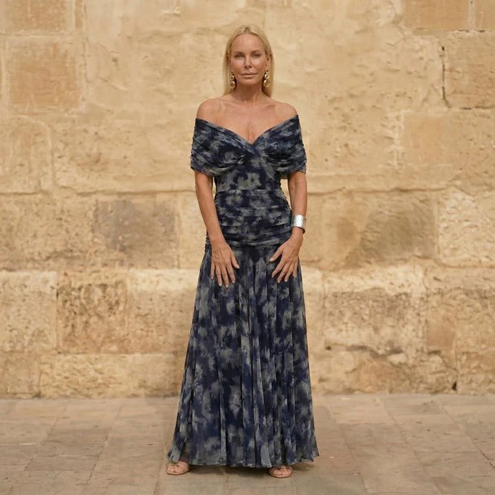 Liliana | Off-Shoulder Draped Maxi Dress