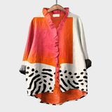 Winona | Ruffle-Front Artistic Blouse