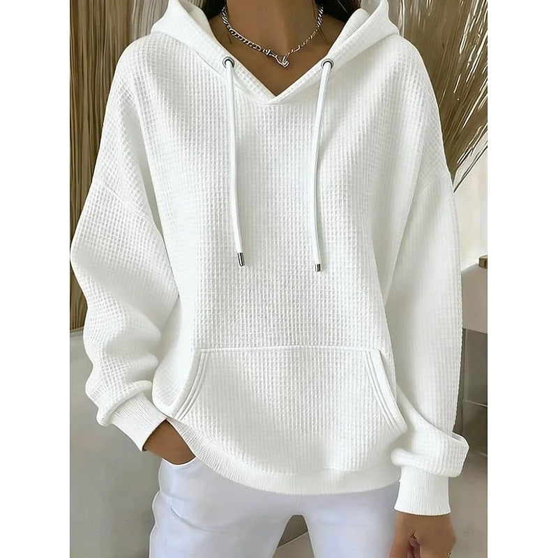 Matilda | Relaxed Waffle-Knit Hoodie