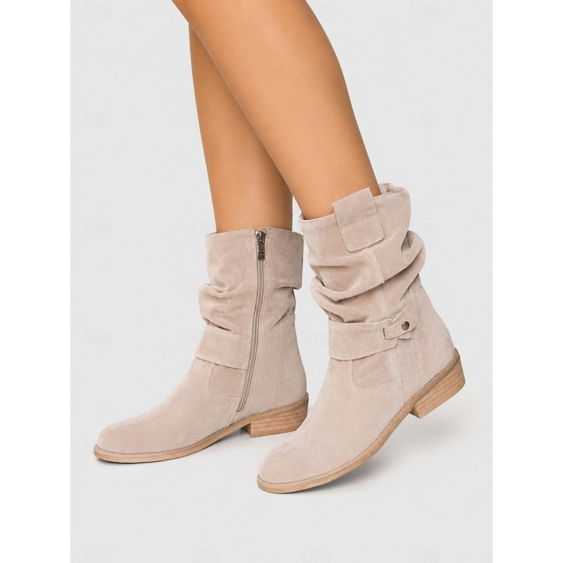 Tamsin | Slouchy Buckle Ankle Boots