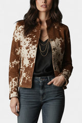 Priscilla | Spotted High-Collar Jacket