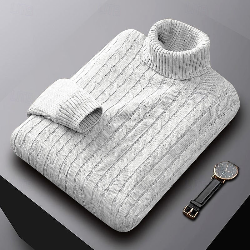 Sebastian | Cable-Knit Turtleneck Jumper
