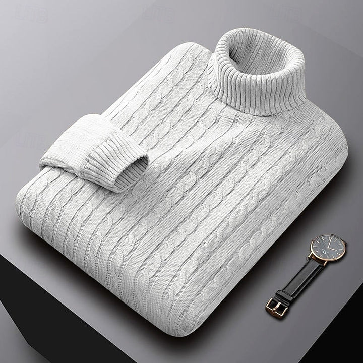 Sebastian | Cable-Knit Turtleneck Jumper