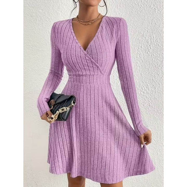 Hannah | Ribbed Wrap-Front Dress