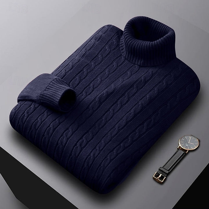 Sebastian | Cable-Knit Turtleneck Jumper