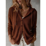 Marisol | Hooded Waffle-Knit Cardigan