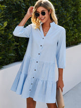 Nell | Breezy Tiered Shirt Dress