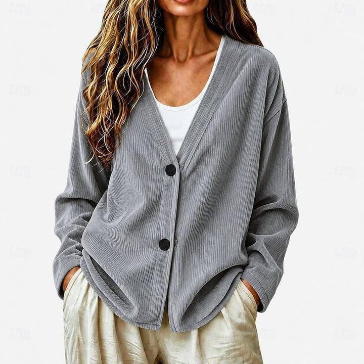 Sylvie | Ribbed Button-Front Cardigan