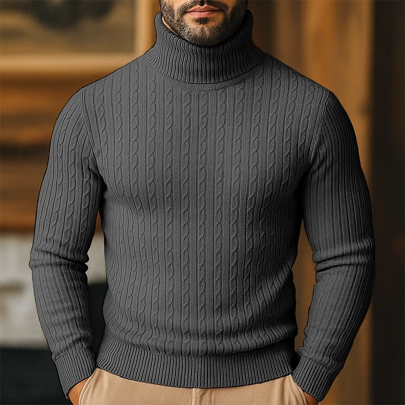 Bennett | Cable-Knit Turtleneck Jumper
