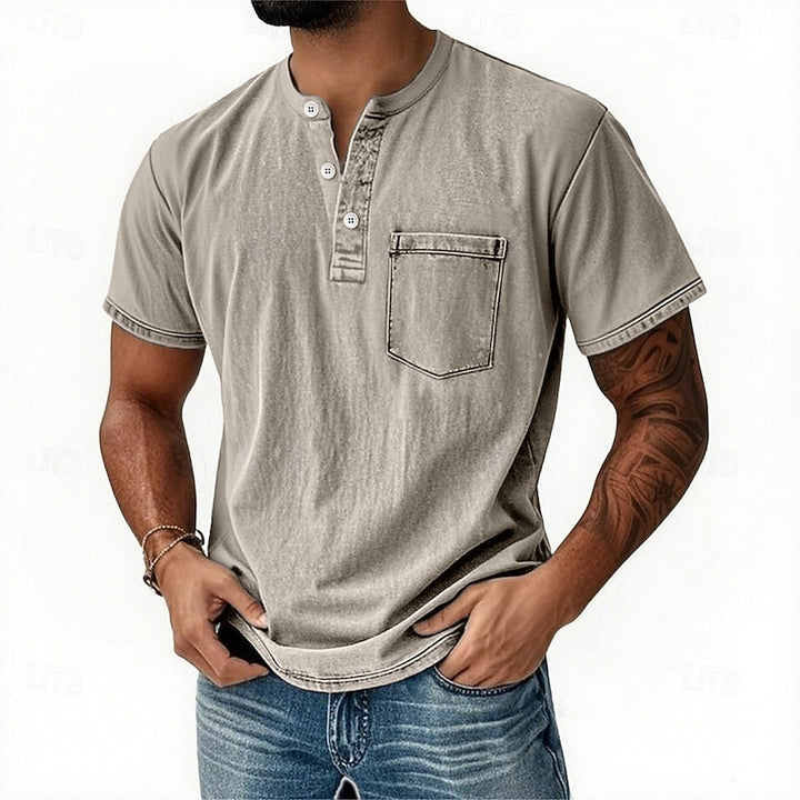 Rhys | Vintage Short-Sleeve Henley Shirt