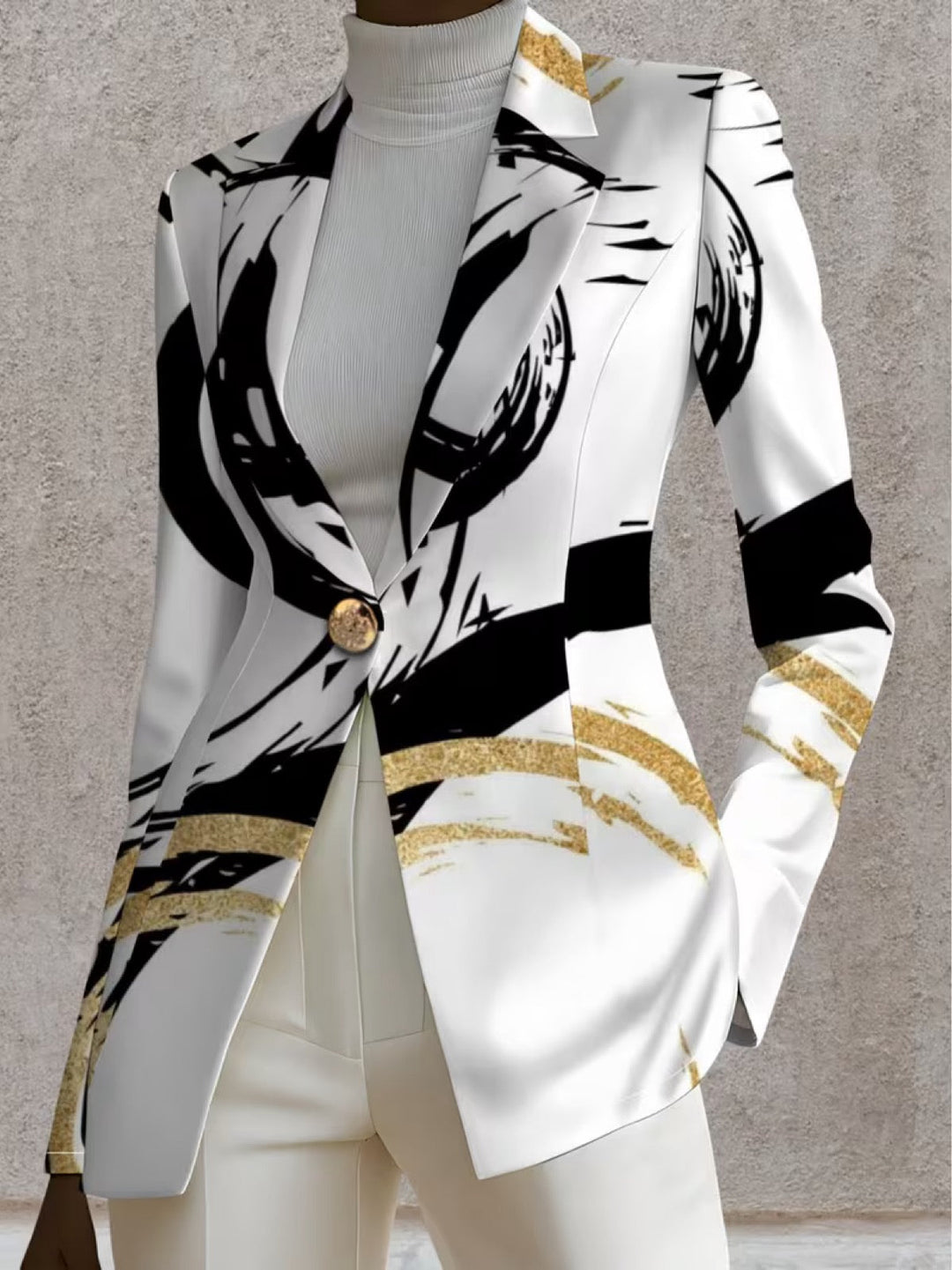 Lavinia | Abstract Brushstroke Blazer
