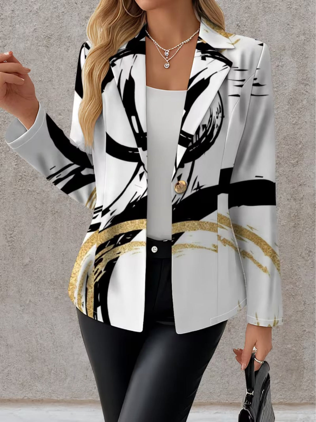 Lavinia | Abstract Brushstroke Blazer