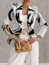 Lavinia | Abstract Brushstroke Blazer