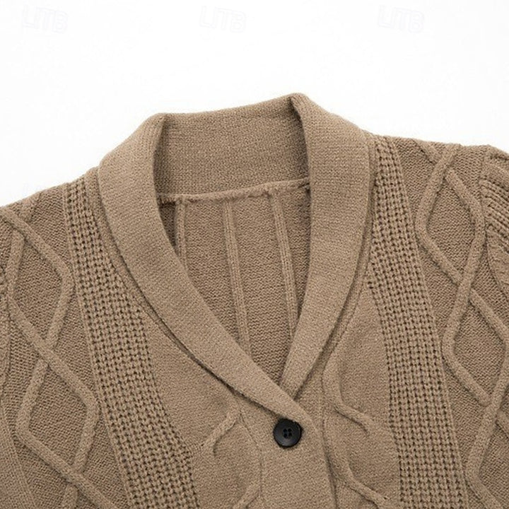 Graham | Cable-Knit Shawl Collar Cardigan