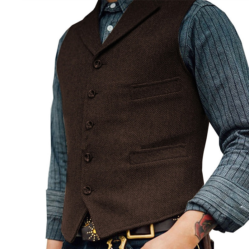 Ambrose | Classic Herringbone Waistcoat