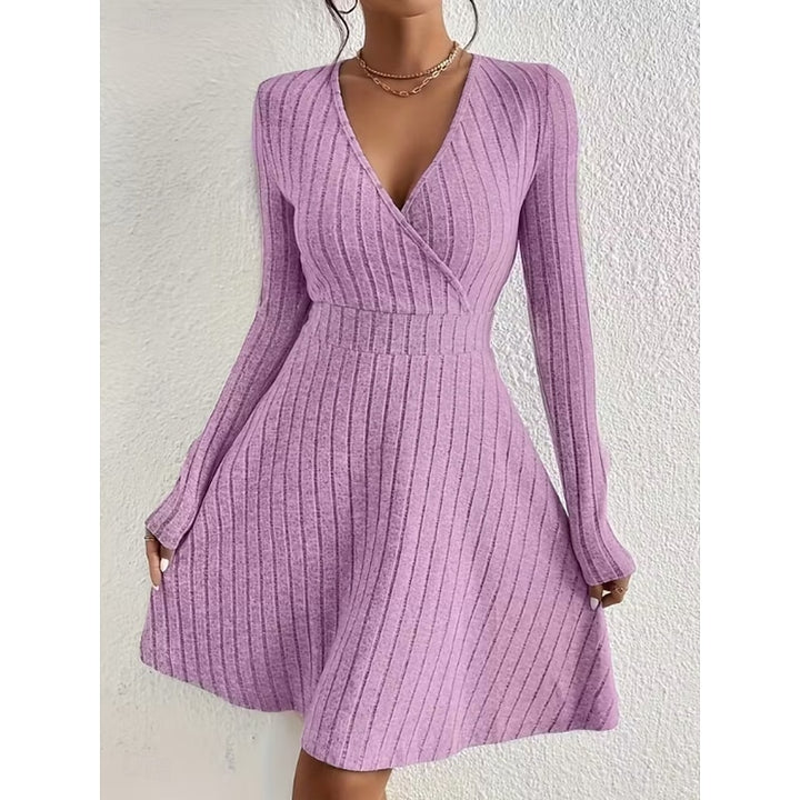 Hannah | Ribbed Wrap-Front Dress