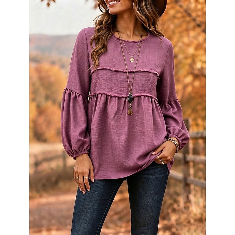 Elise | Flowing Peplum Blouse