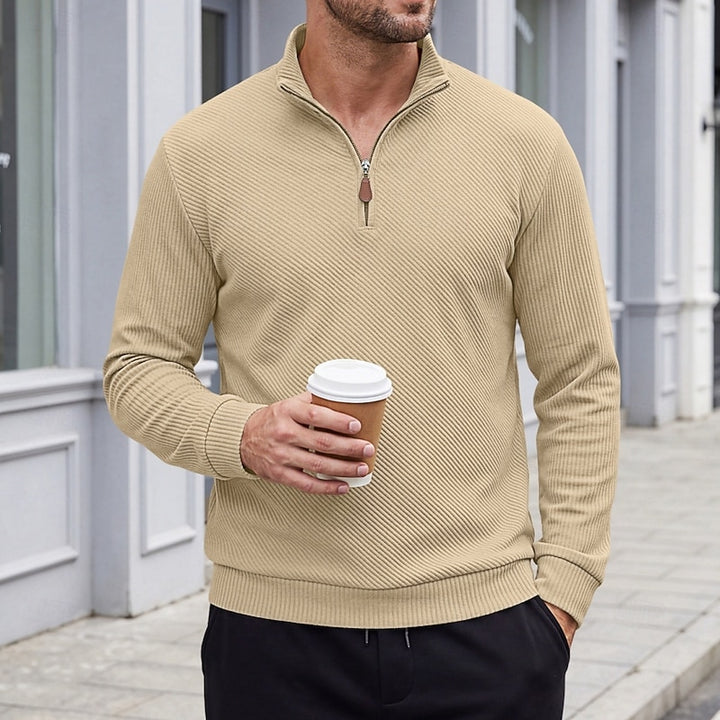 Harrison | Textured Quarter-Zip Pullover