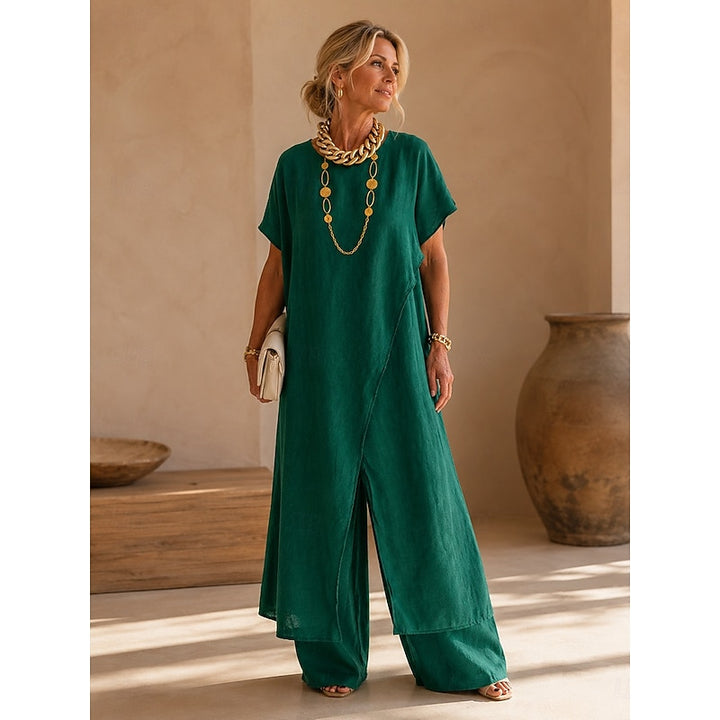 Camilla | Relaxed Wrap-Front Two-Piece Set