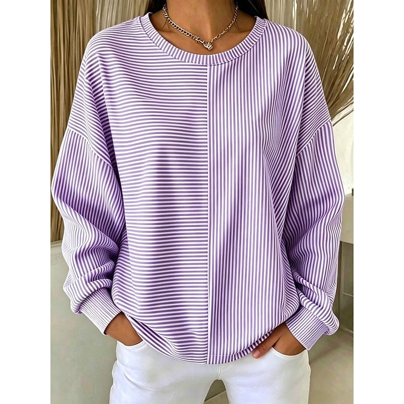 Marisa | Relaxed Striped Long-Sleeve Top