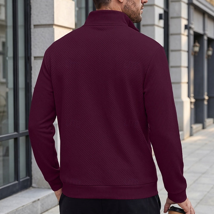 Harrison | Textured Quarter-Zip Pullover