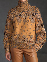Amelie | Ornate Paisley Turtleneck
