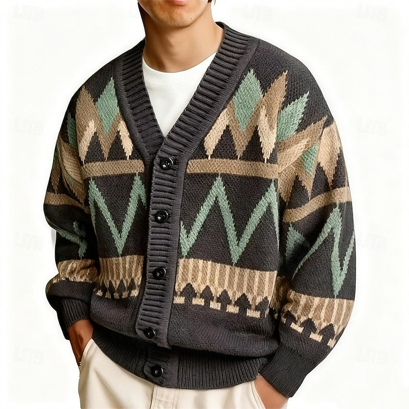 Gregory | Christmas Button-Up Cardigan