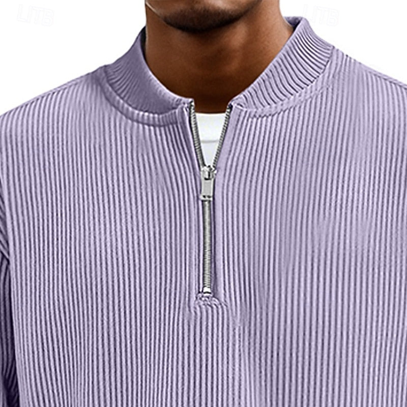Warren | Ribbed Quarter-Zip Pullover