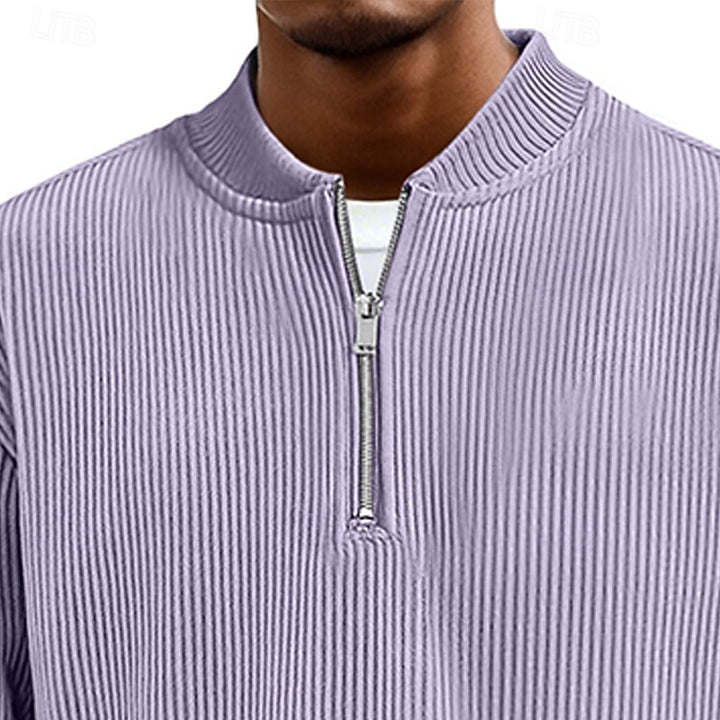Warren | Ribbed Quarter-Zip Pullover