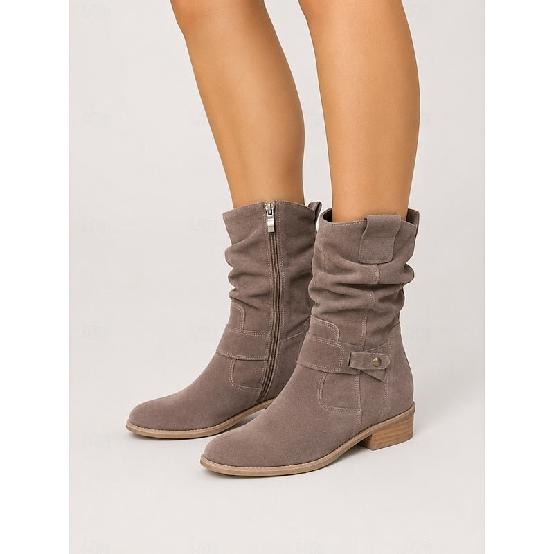 Tamsin | Slouchy Buckle Ankle Boots