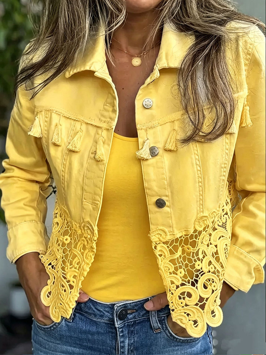 Isolde | Tasselled Lace-Trim Jacket