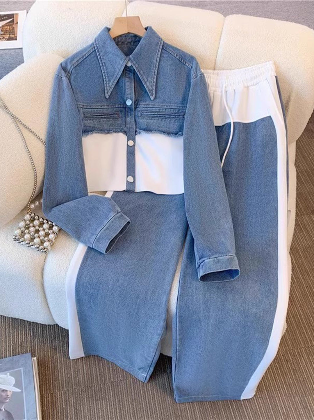 Isadora | Colour-Block Two-Piece Set