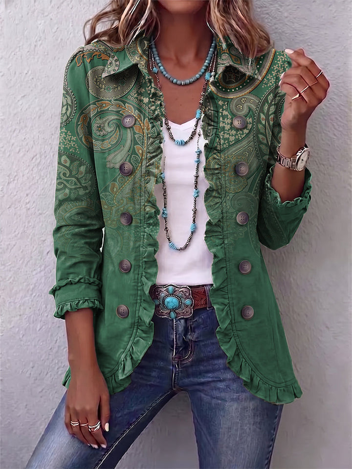 Marjolein | Bohemian Paisley Ruffled Jacket