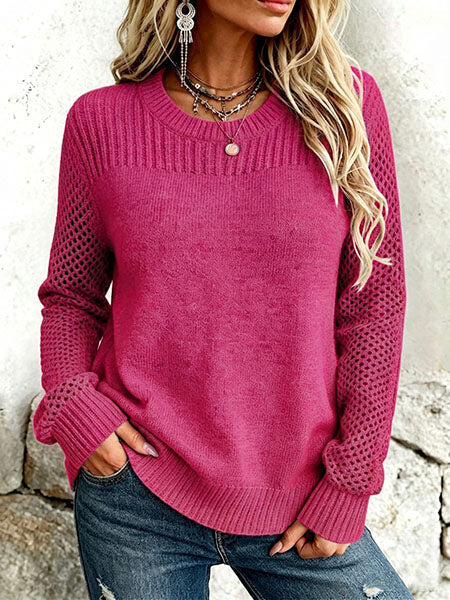 Amara | Textured Open-Knit Sleeve Jumper