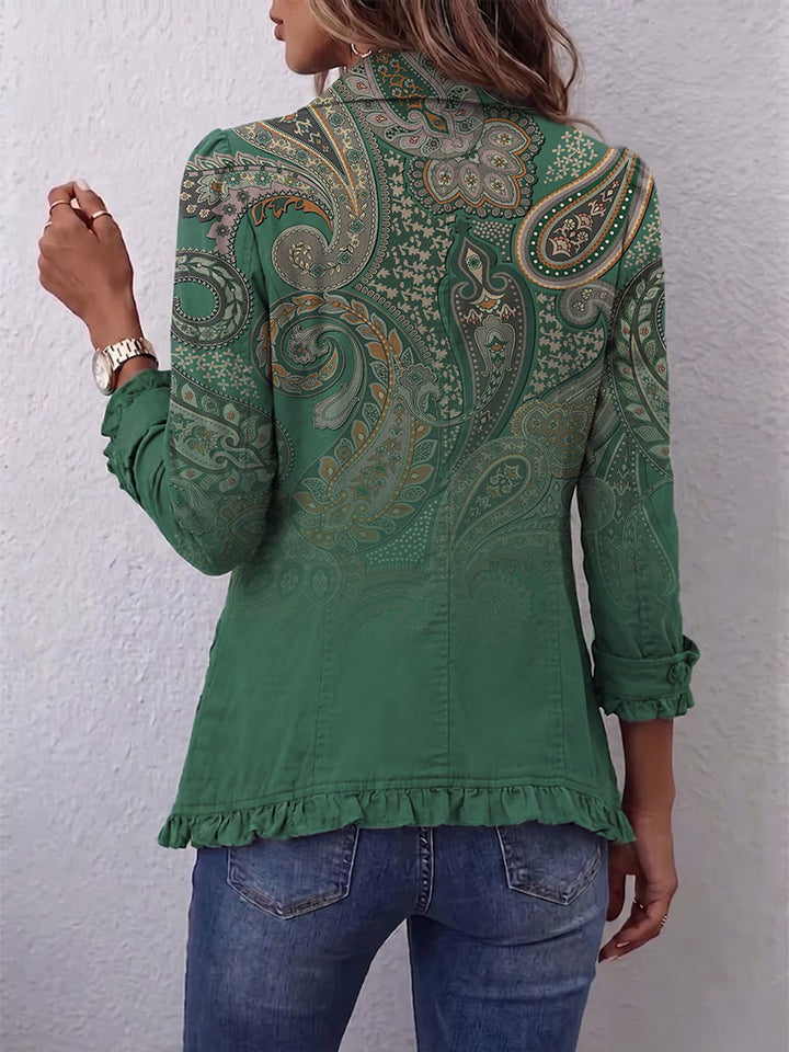 Marjolein | Bohemian Paisley Ruffled Jacket