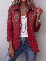 Wynne | Bohemian Paisley Ruffle Jacket