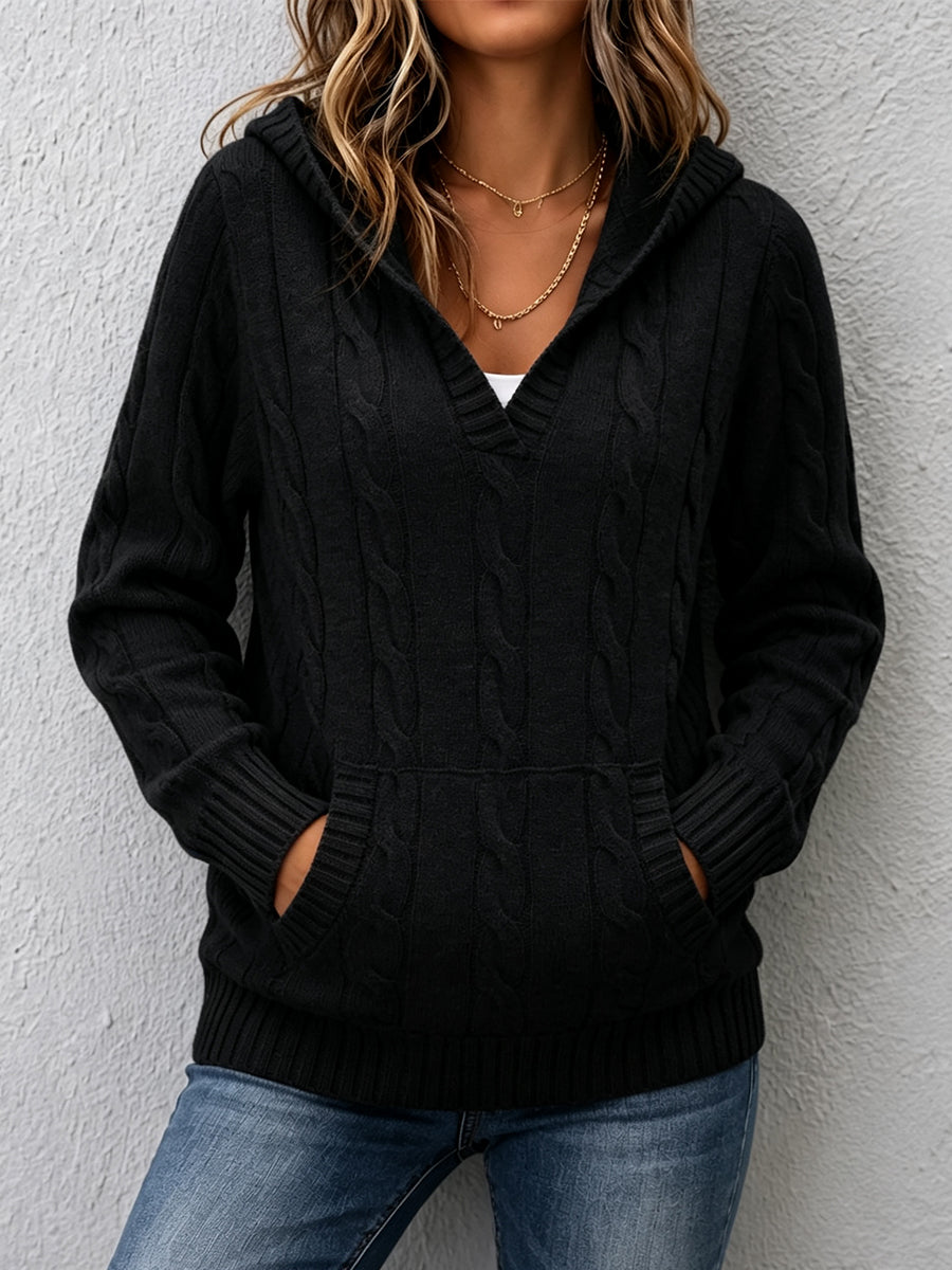 Meryl | Cable-Knit Hooded Sweater