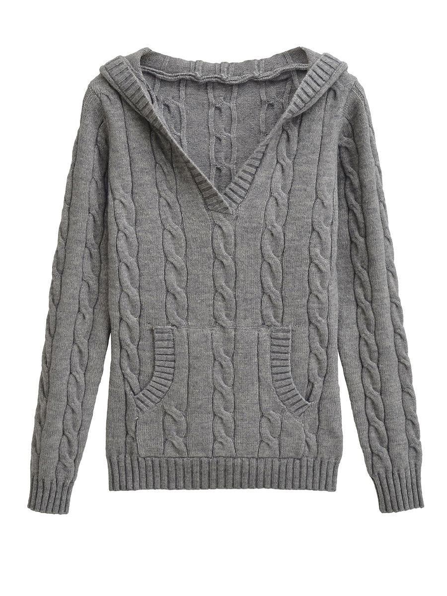 Meryl | Cable-Knit Hooded Sweater