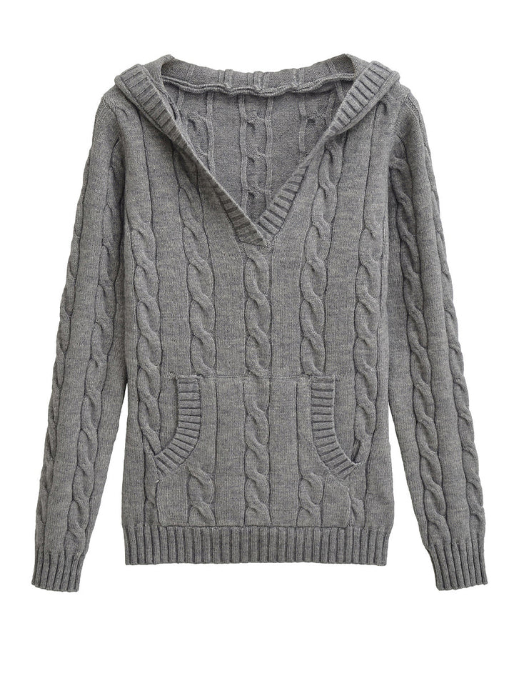 Meryl | Cable-Knit Hooded Sweater